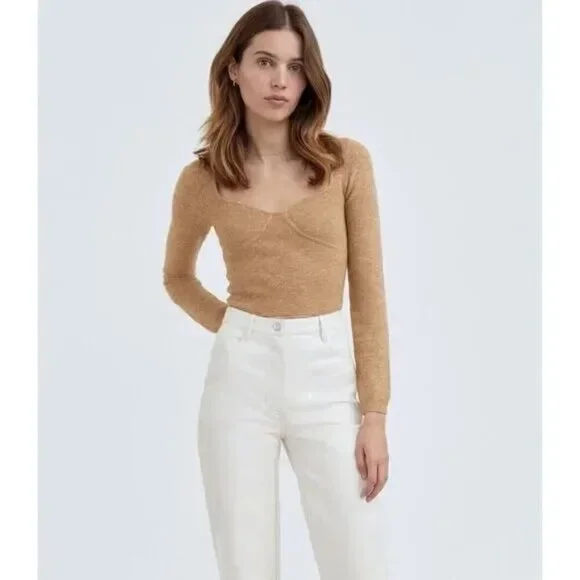 Wilfred Greer Sweater Brown cropped in Tan Small cashmere wool - Picture 2 of 8